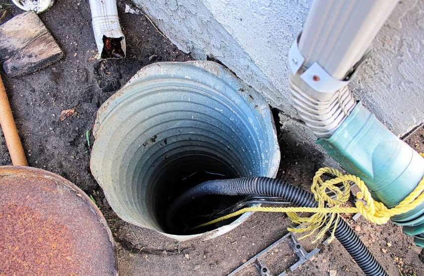 This image was taken by our basement waterproofing Baltimore company. This image is a sump pump installation project. This image was taken in 2019.
